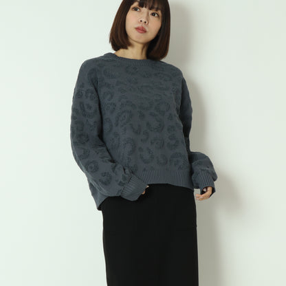 レオパードジャガードモールプルオーバー　DR252-013