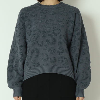 レオパードジャガードモールプルオーバー　DR252-013