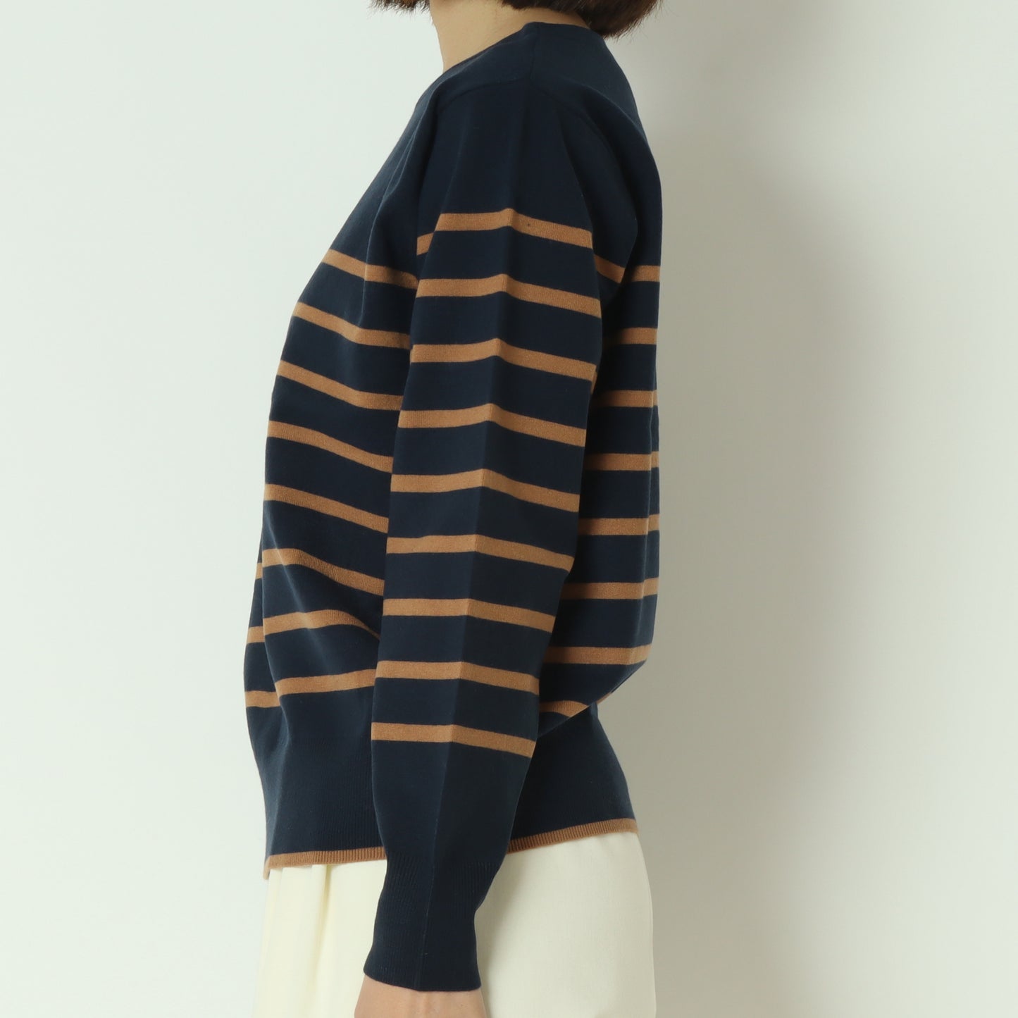 スーパーストレッチクルーネックニットプルオーバー　DR252-015