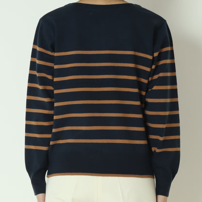 スーパーストレッチクルーネックニットプルオーバー　DR252-015