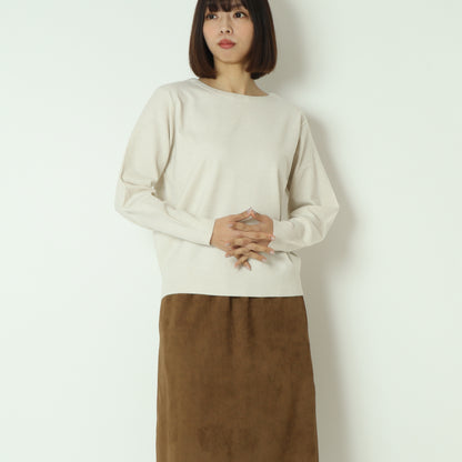 スーパーストレッチクルーネックニットプルオーバー　DR252-015