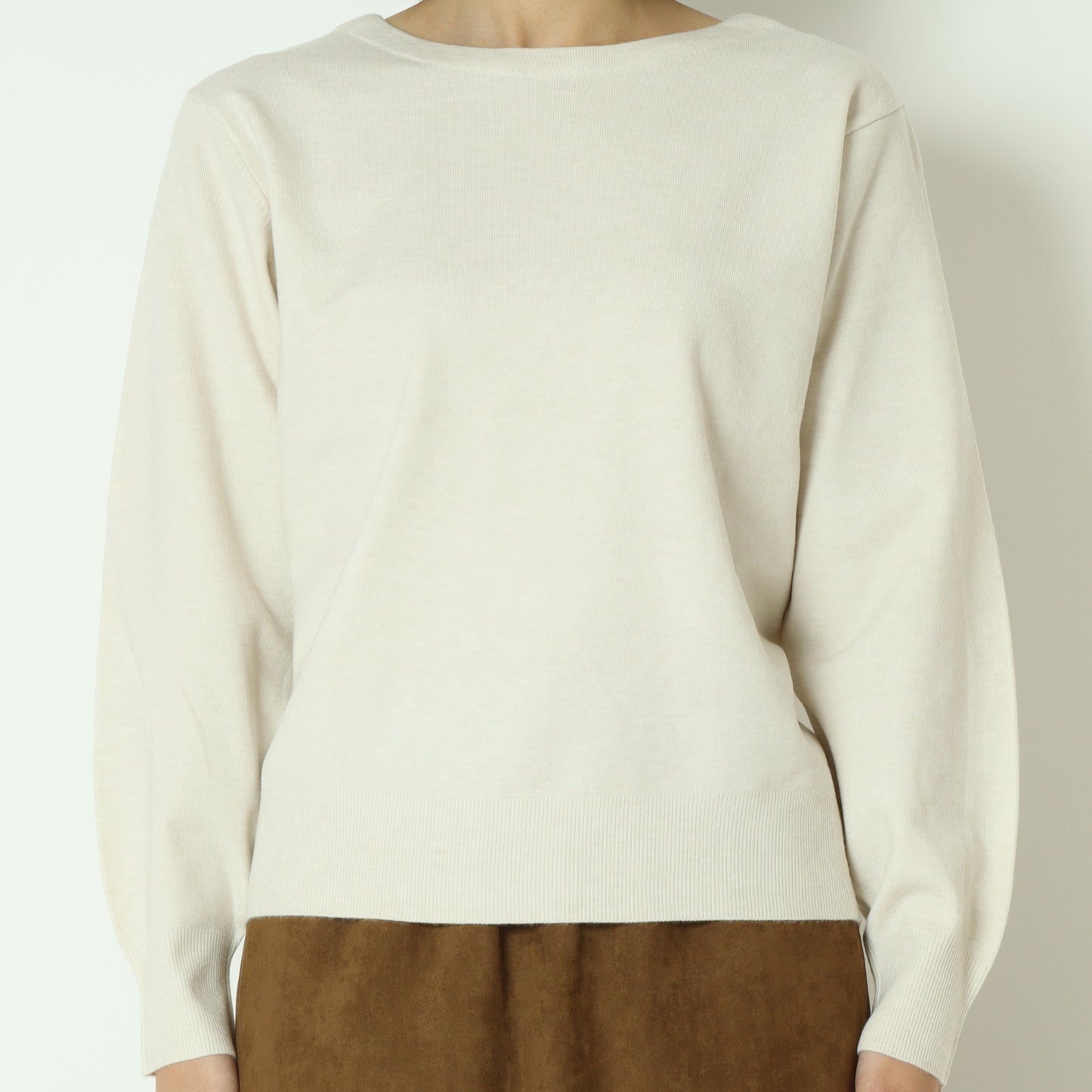 スーパーストレッチクルーネックニットプルオーバー　DR252-015