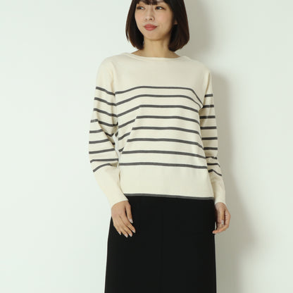 スーパーストレッチクルーネックニットプルオーバー　DR252-015