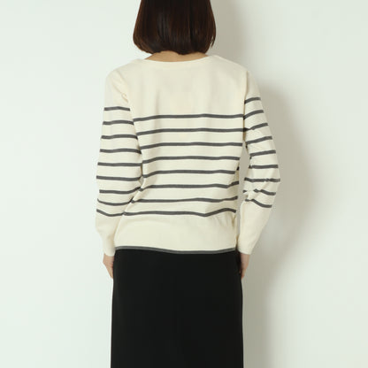 スーパーストレッチクルーネックニットプルオーバー　DR252-015