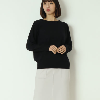 スーパーストレッチクルーネックニットプルオーバー　DR252-015