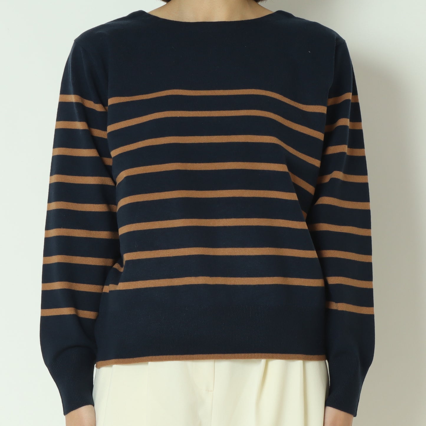 スーパーストレッチクルーネックニットプルオーバー　DR252-015