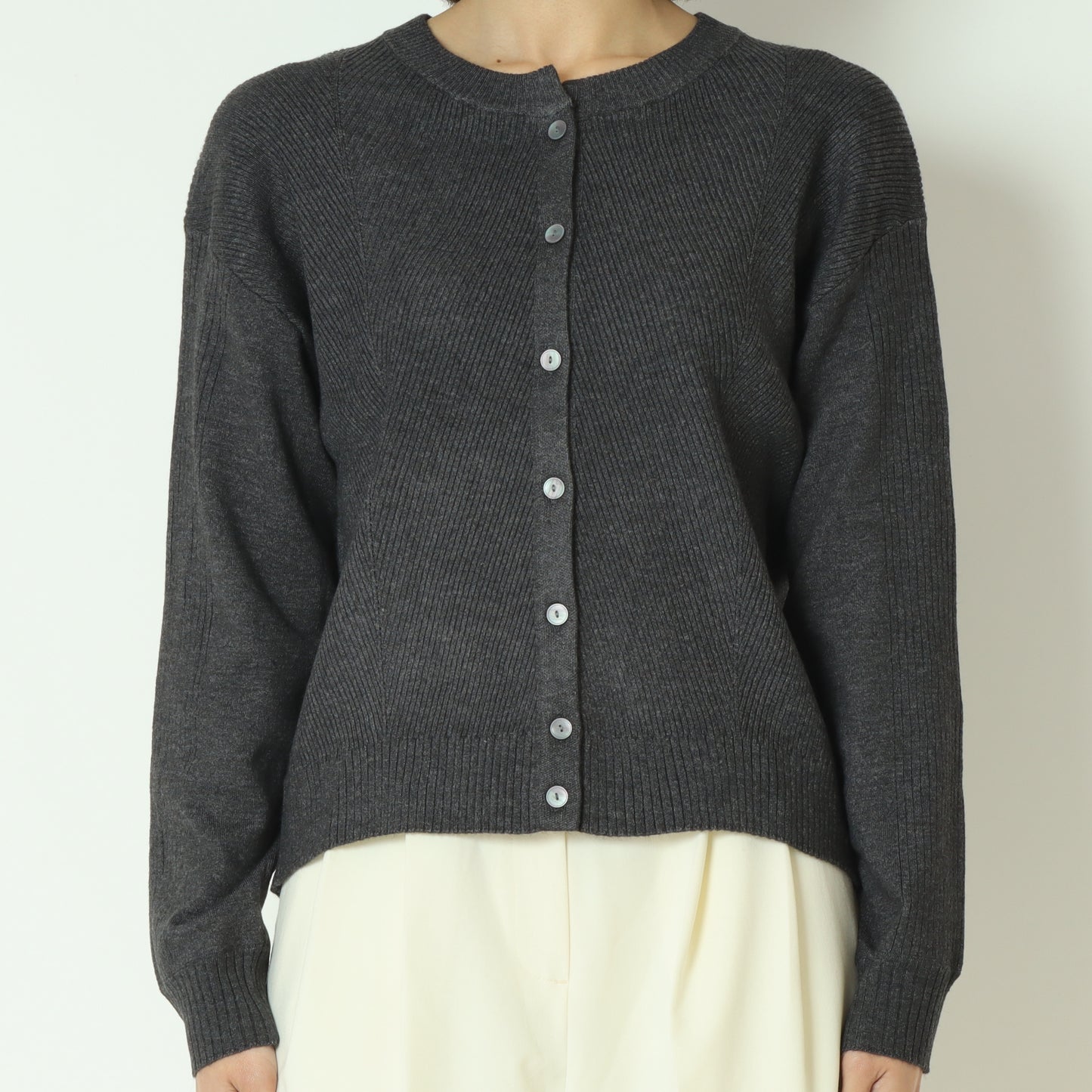 ウォッシャブルバイアスリブカーディガン  DR252-016