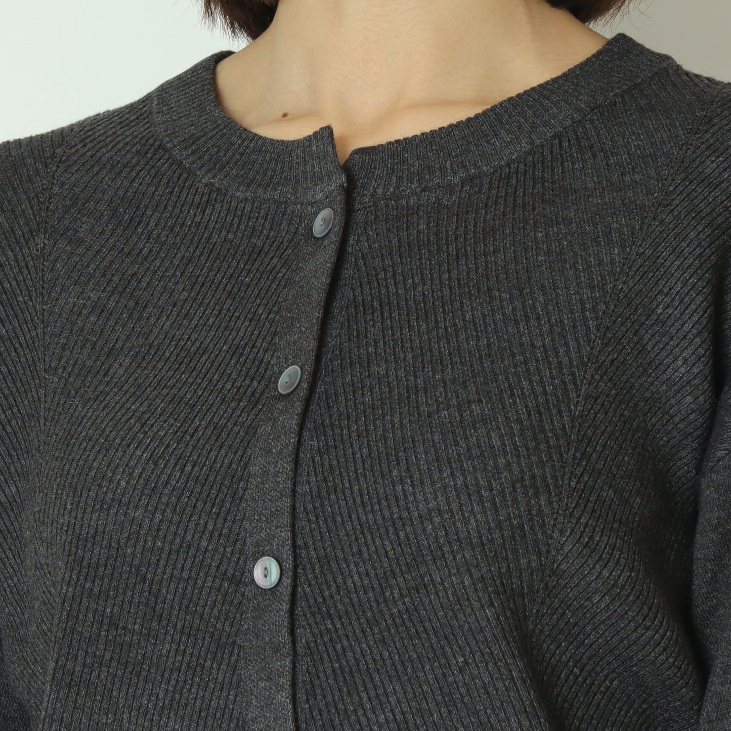 ウォッシャブルバイアスリブカーディガン  DR252-016
