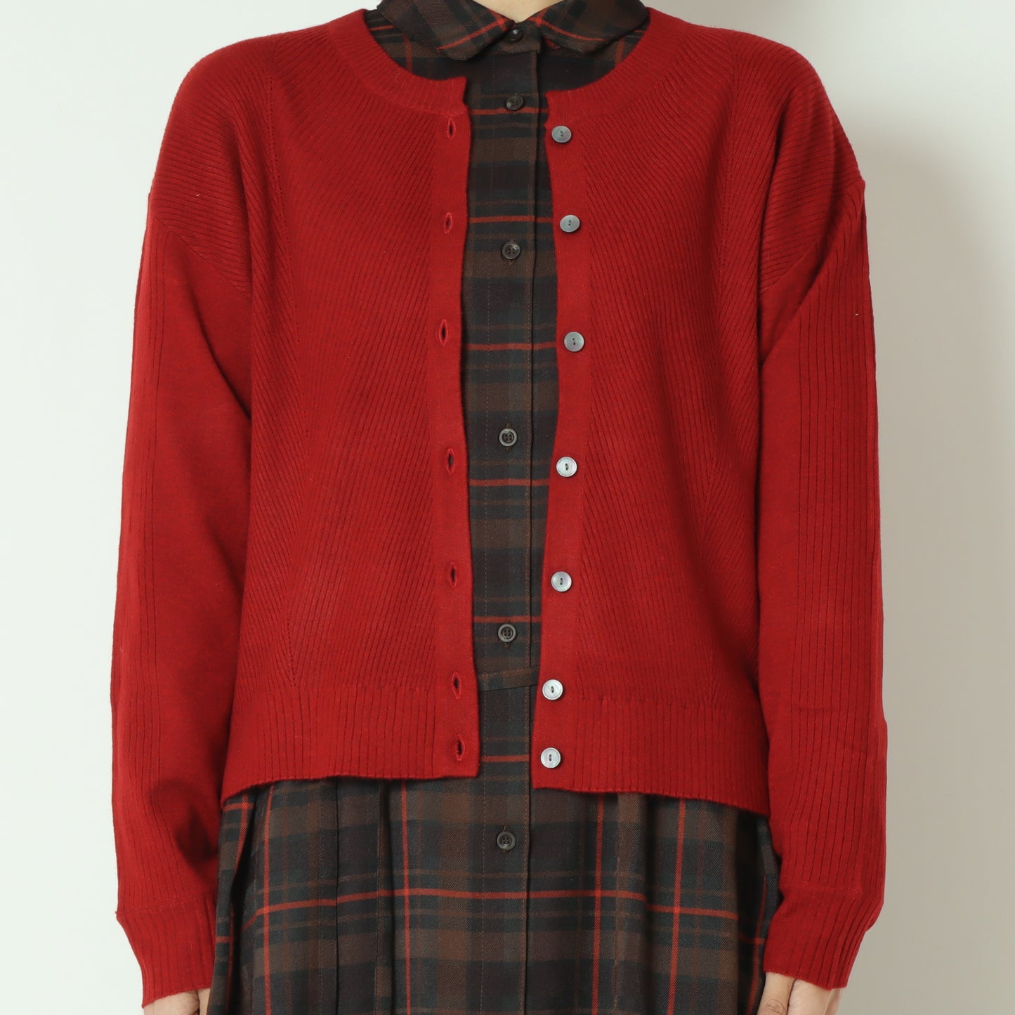 ウォッシャブルバイアスリブカーディガン  DR252-016