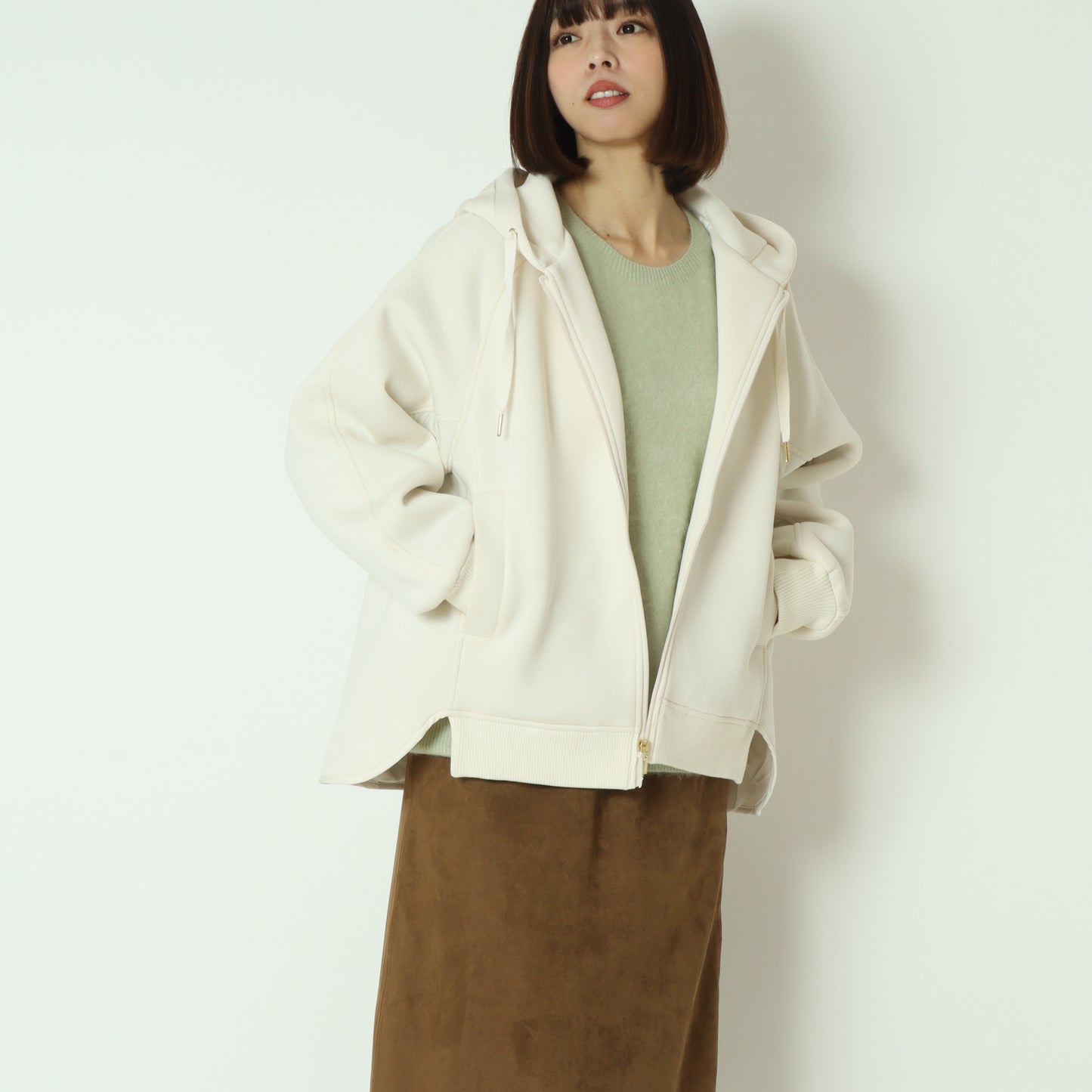 モスダンボール中綿切替フードジャケット  DR252-009