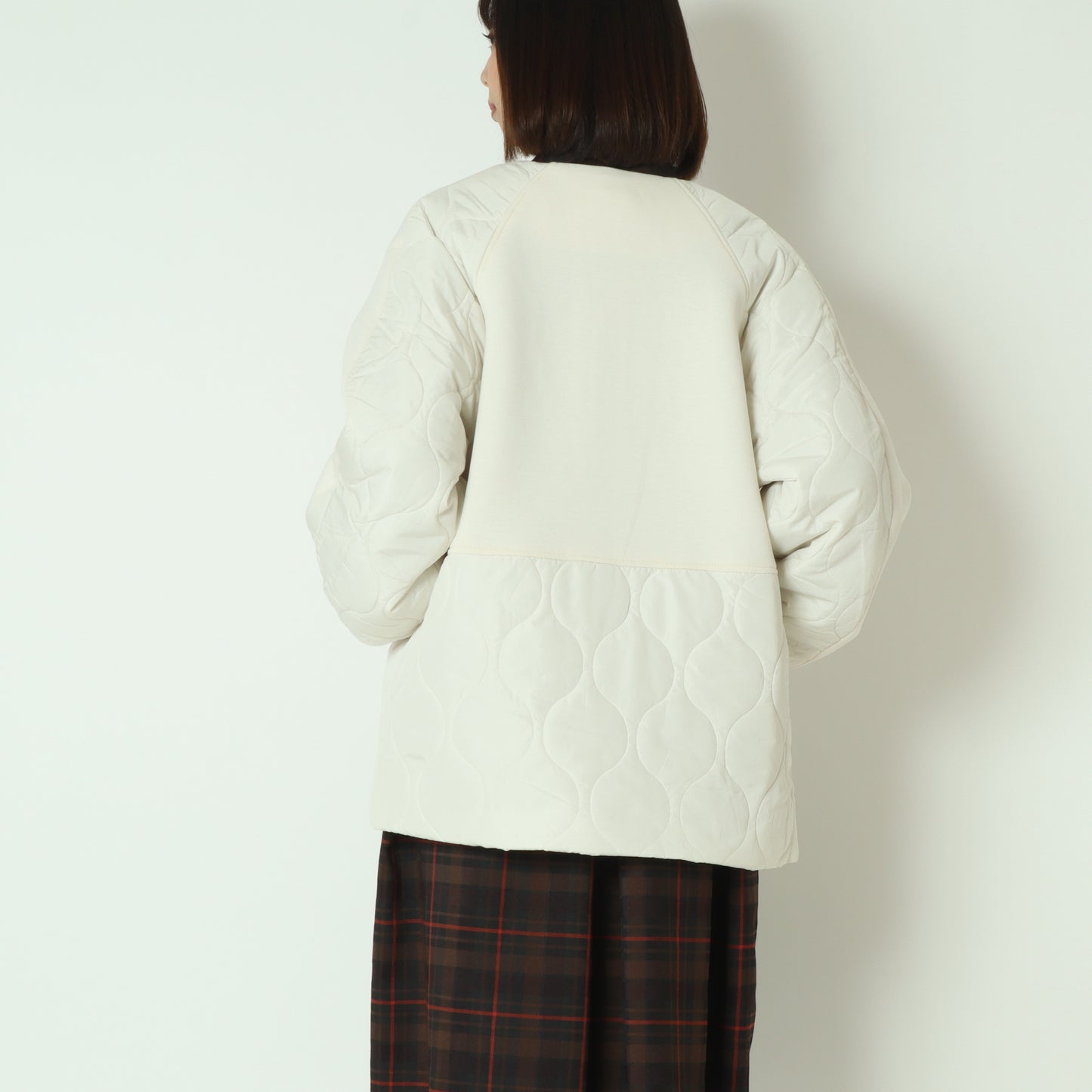 モスダンボール中綿切替ノーカラージャケット DR252-010