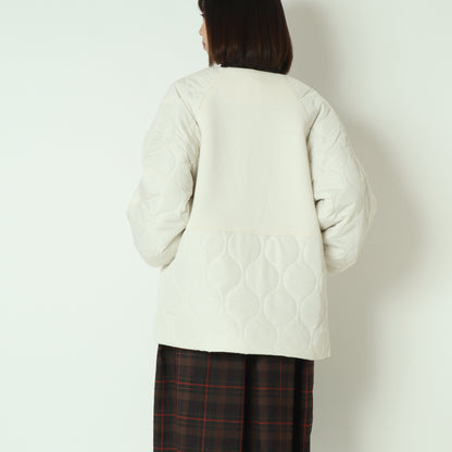 モスダンボール中綿切替ノーカラージャケット DR252-010