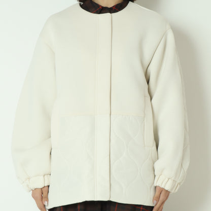 モスダンボール中綿切替ノーカラージャケット DR252-010