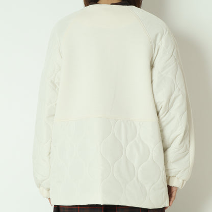 モスダンボール中綿切替ノーカラージャケット DR252-010