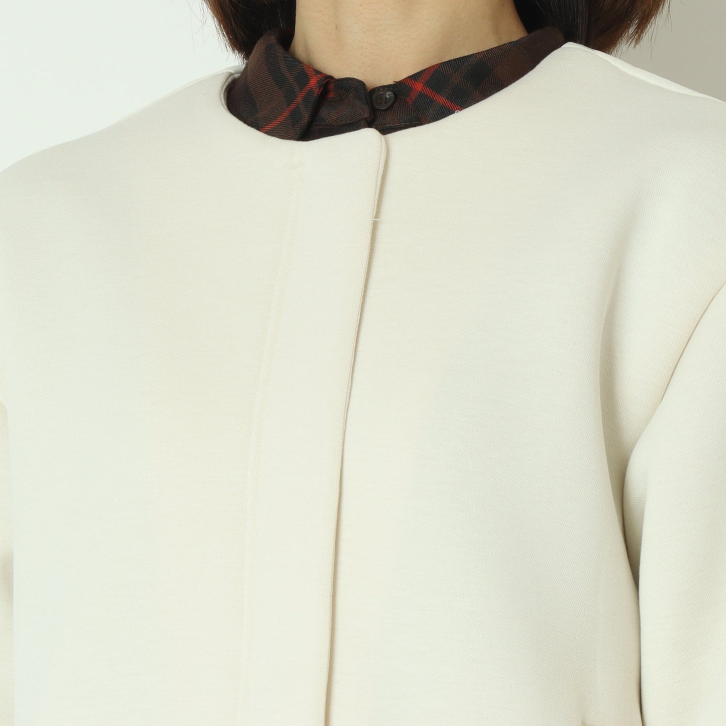 モスダンボール中綿切替ノーカラージャケット DR252-010