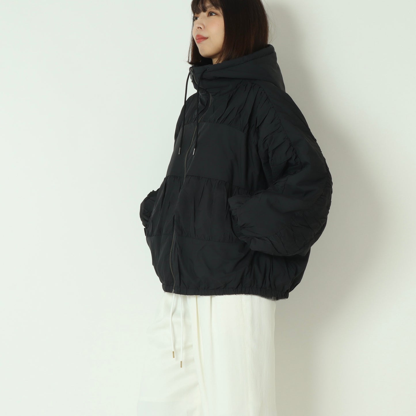 ティアードギャザーピュアダウンジャケット DR252-002