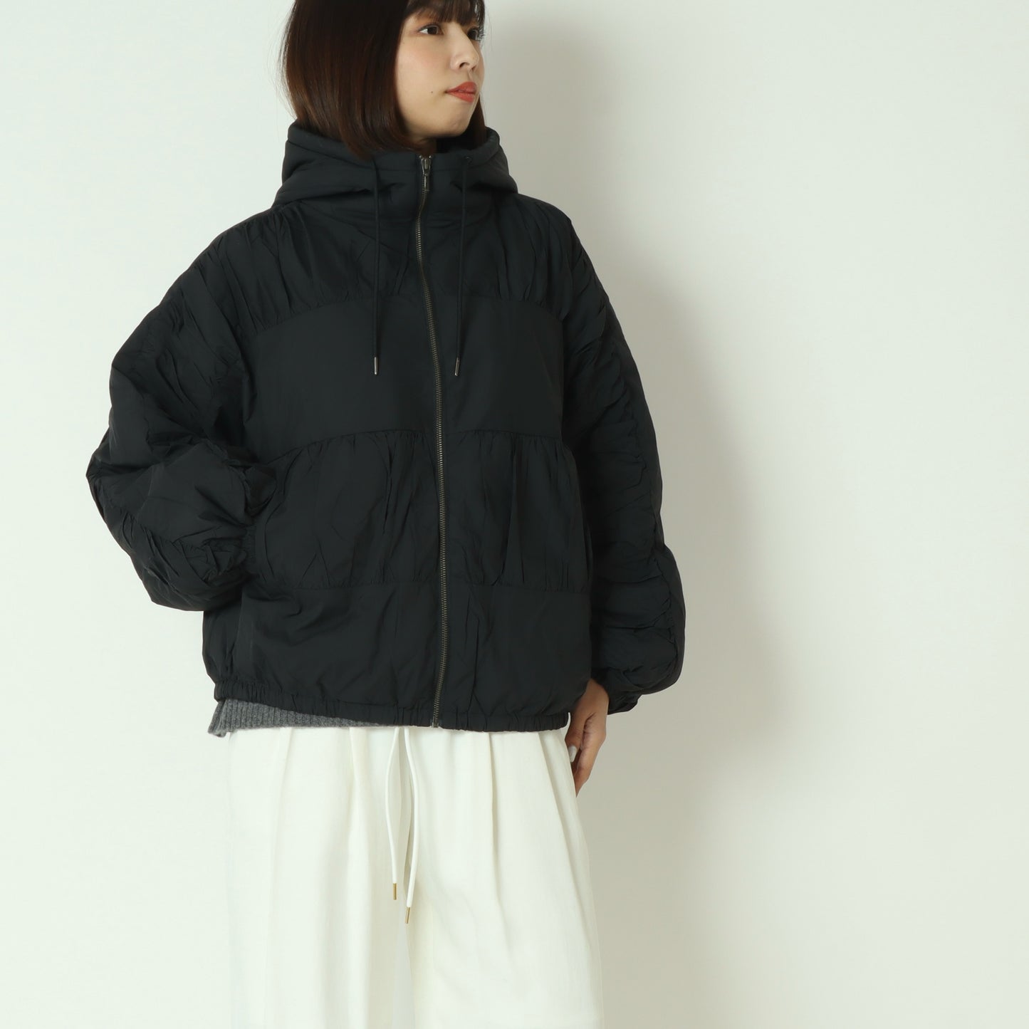 ティアードギャザーピュアダウンジャケット DR252-002