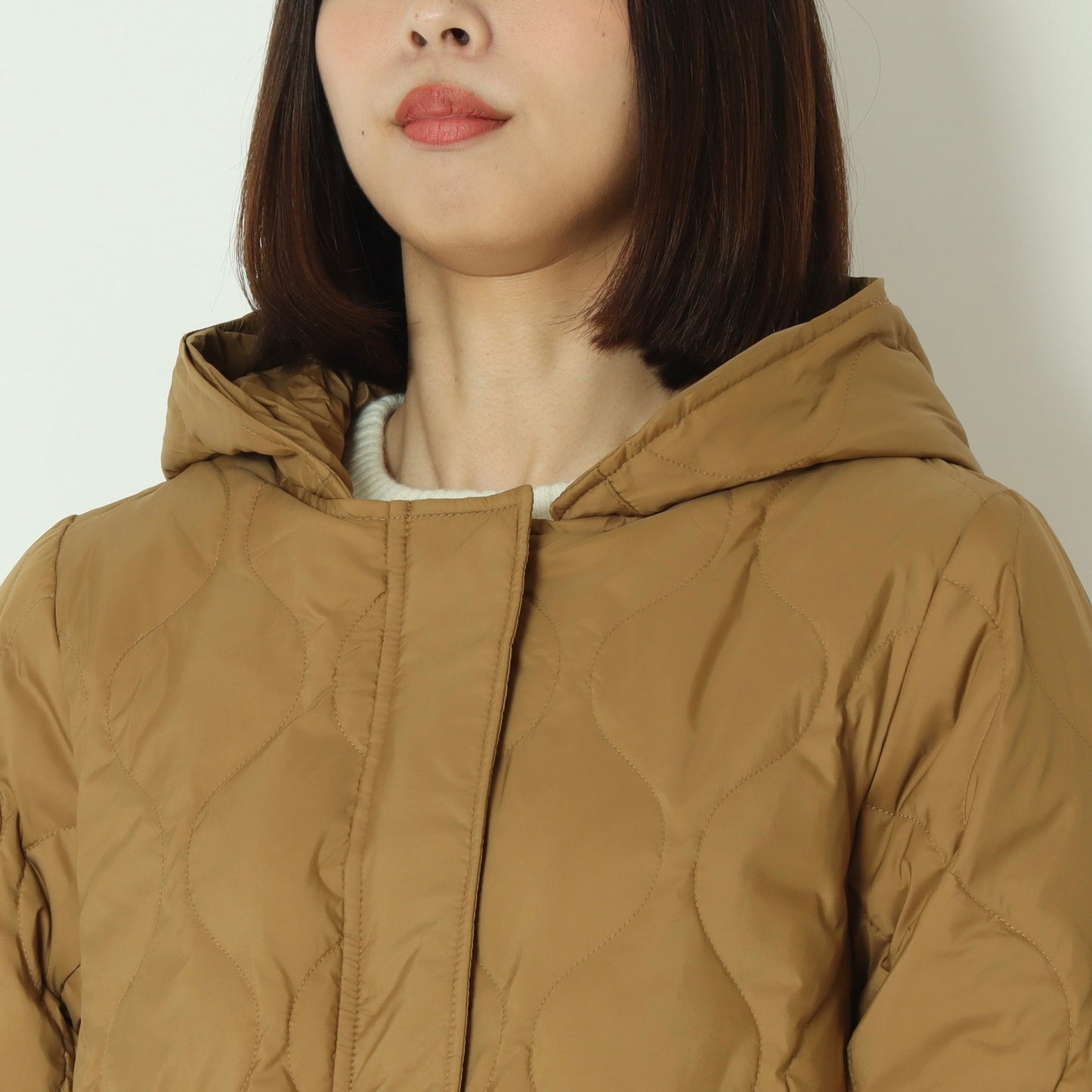 グロスナイロンフードダウンコート DR252-005