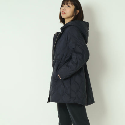 グロスナイロンフードダウンコート DR252-005