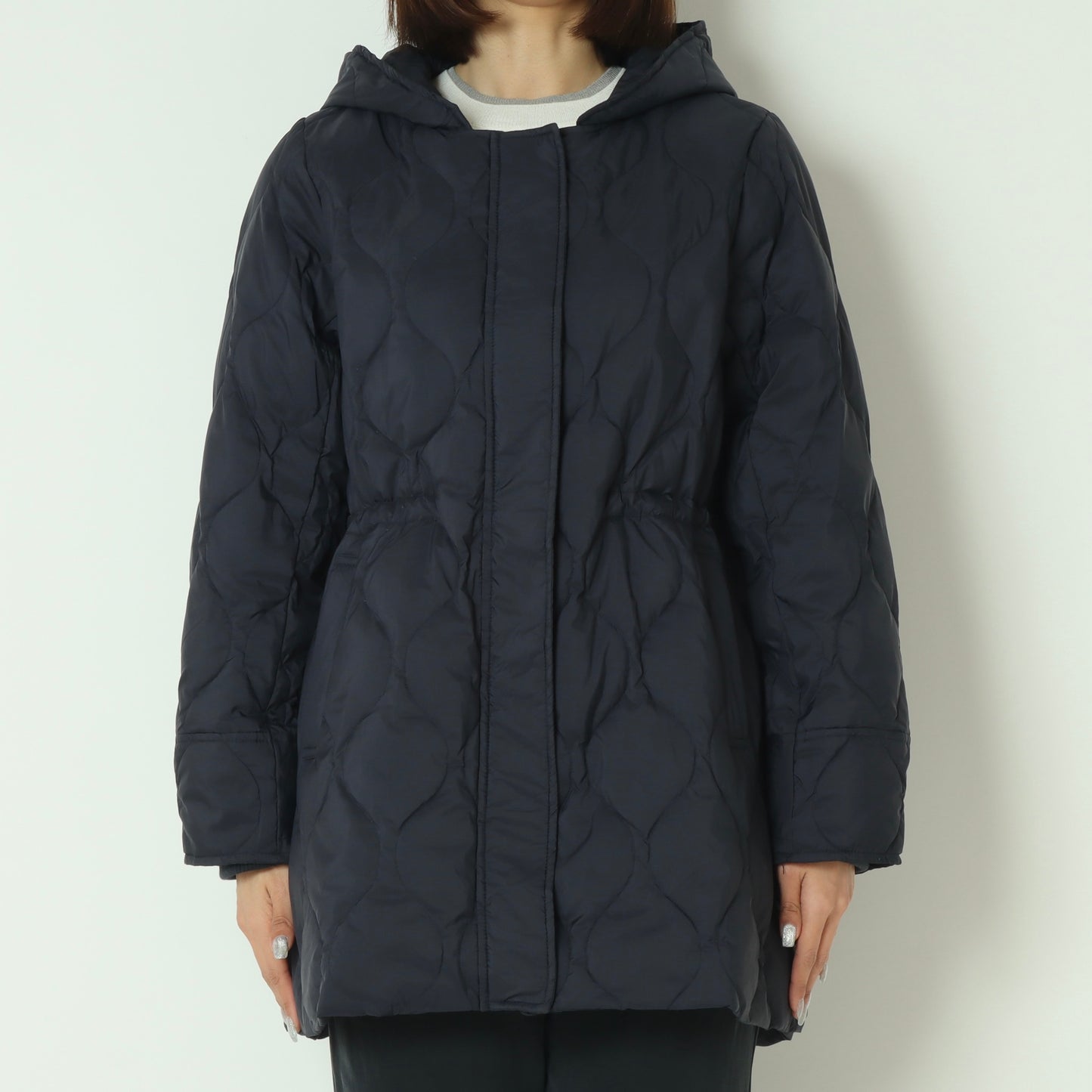 グロスナイロンフードダウンコート DR252-005