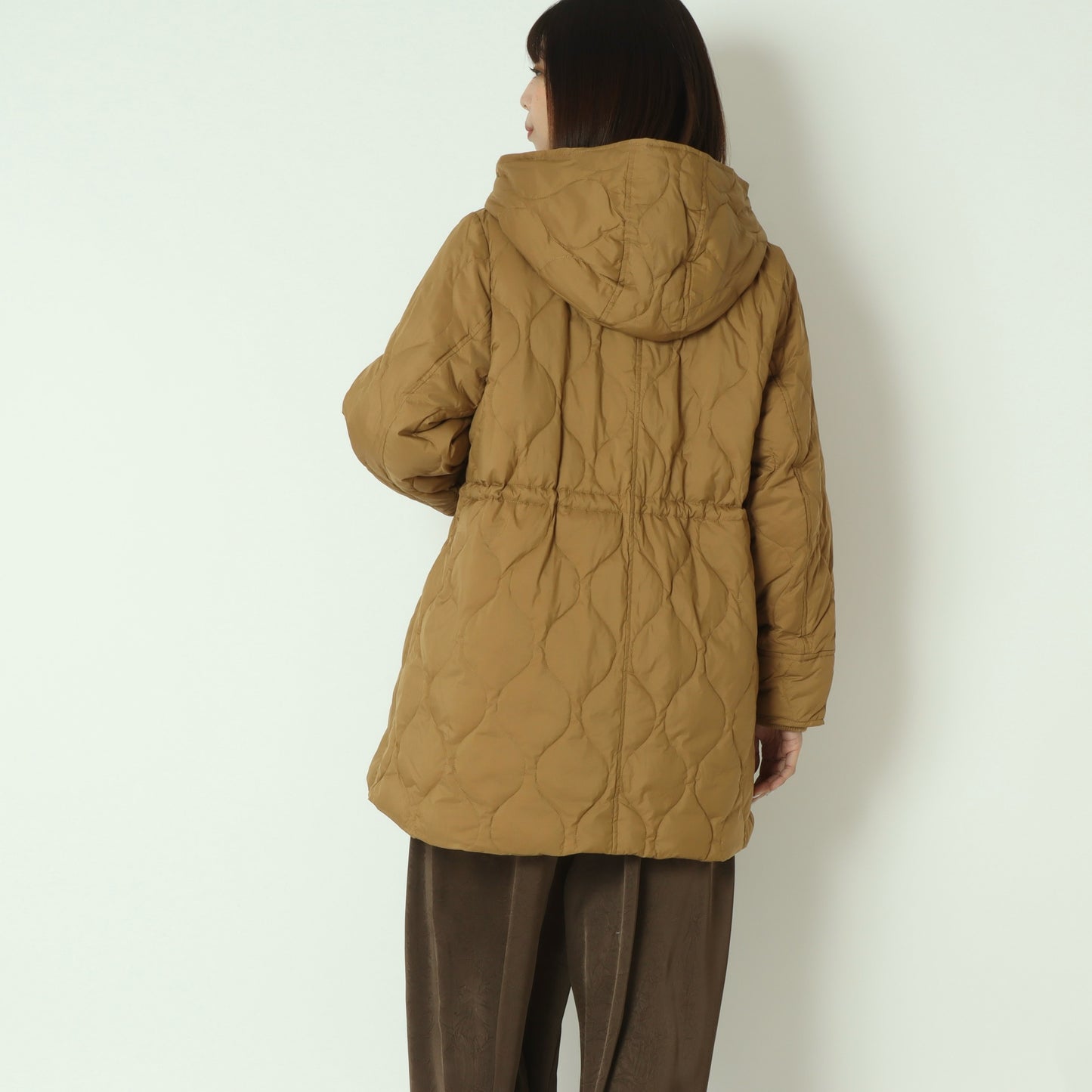 グロスナイロンフードダウンコート DR252-005