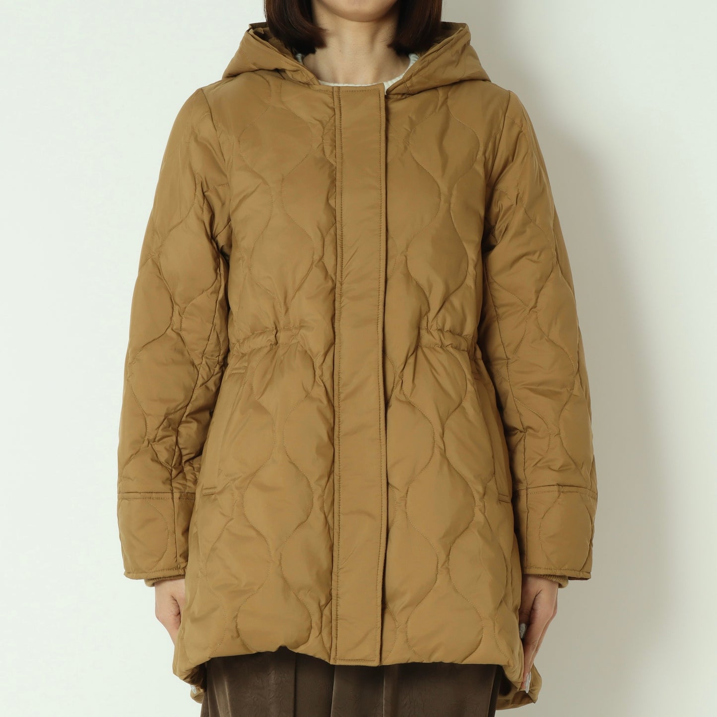 グロスナイロンフードダウンコート DR252-005