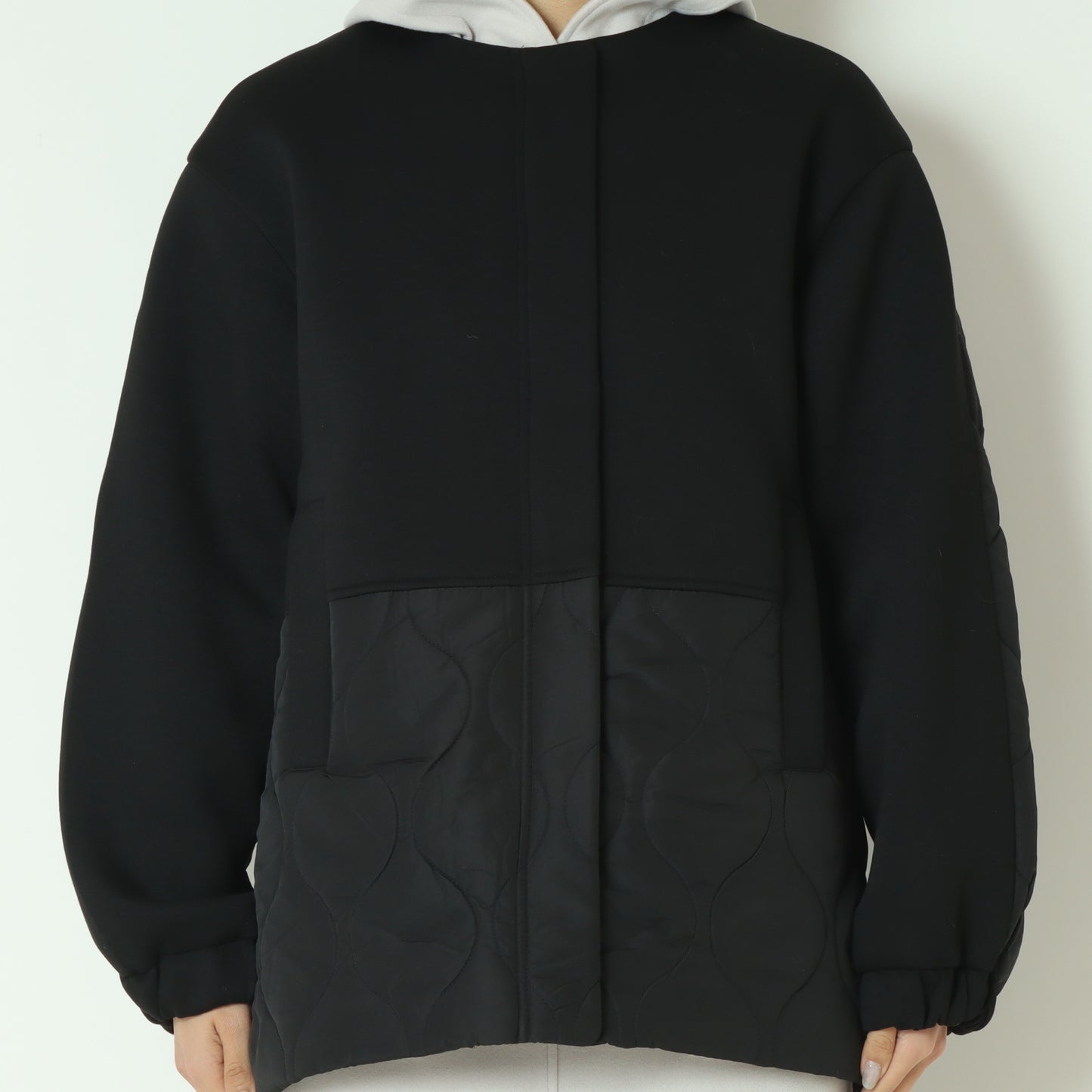 モスダンボール中綿切替ノーカラージャケット DR252-010