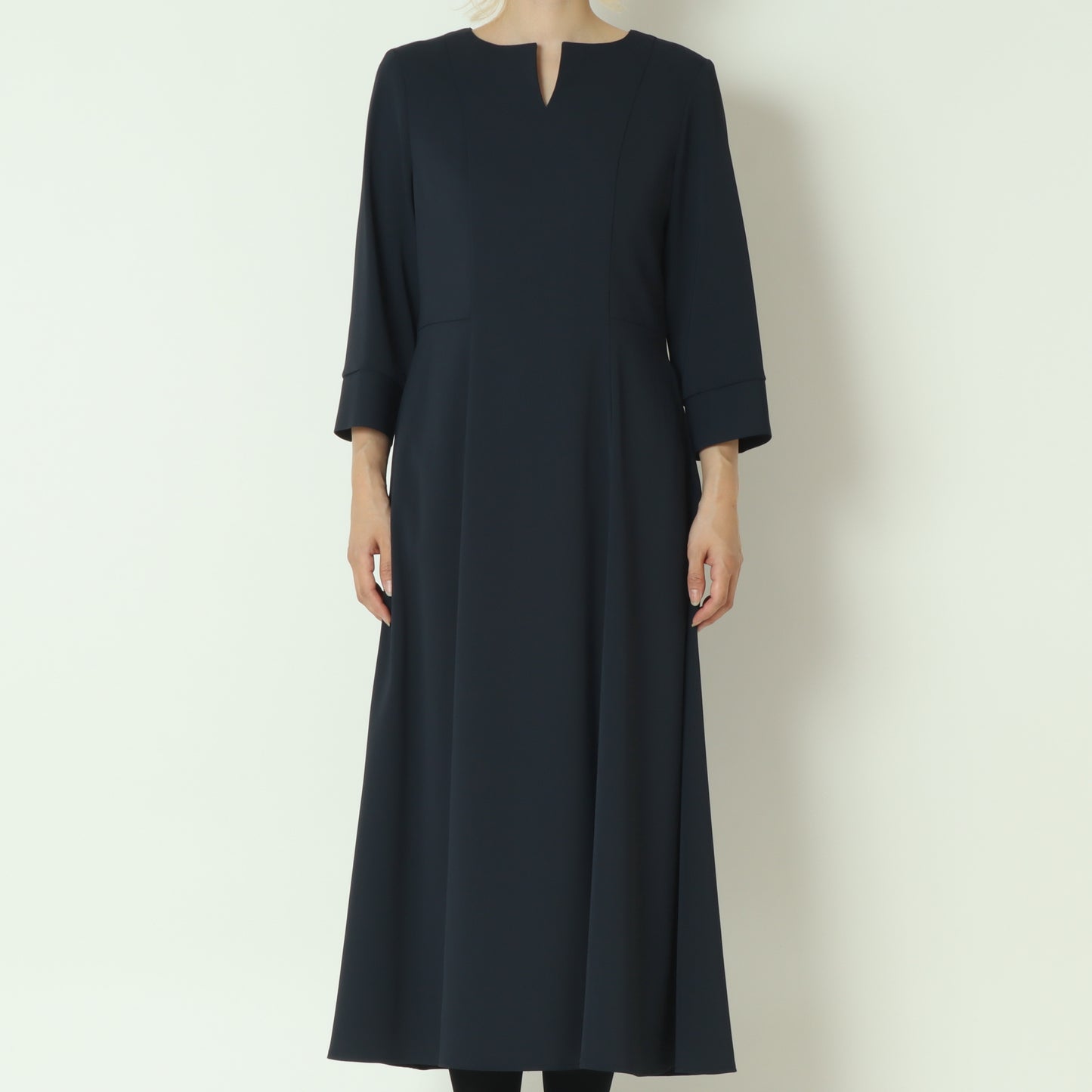 7分袖スリットワンピース  U2226H-25