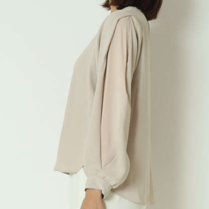 袖シアー切替ブラウス U2272H-25