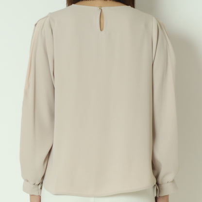 袖シアー切替ブラウス U2272H-25