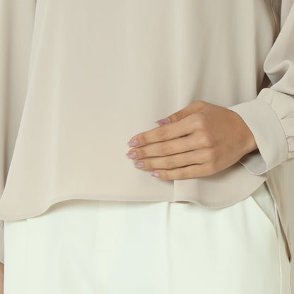 袖シアー切替ブラウス U2272H-25