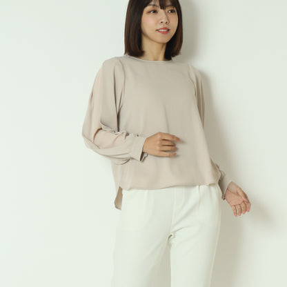 袖シアー切替ブラウス U2272H-25