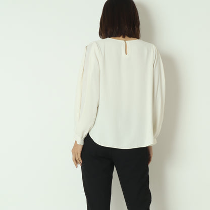 袖シアー切替ブラウス U2272H-25