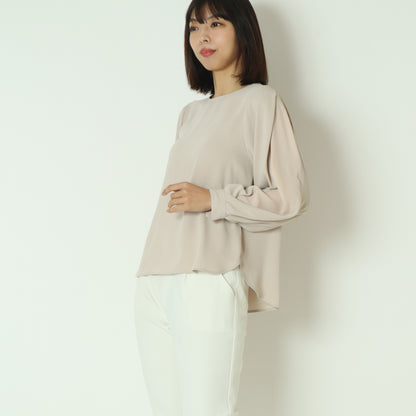袖シアー切替ブラウス U2272H-25