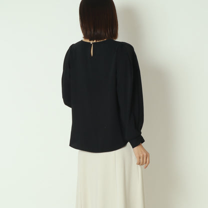 袖シアー切替ブラウス U2272H-25