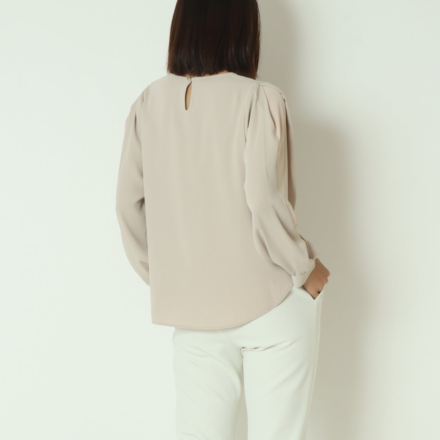 袖シアー切替ブラウス U2272H-25