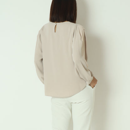 袖シアー切替ブラウス U2272H-25