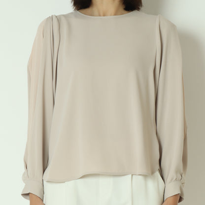 袖シアー切替ブラウス U2272H-25