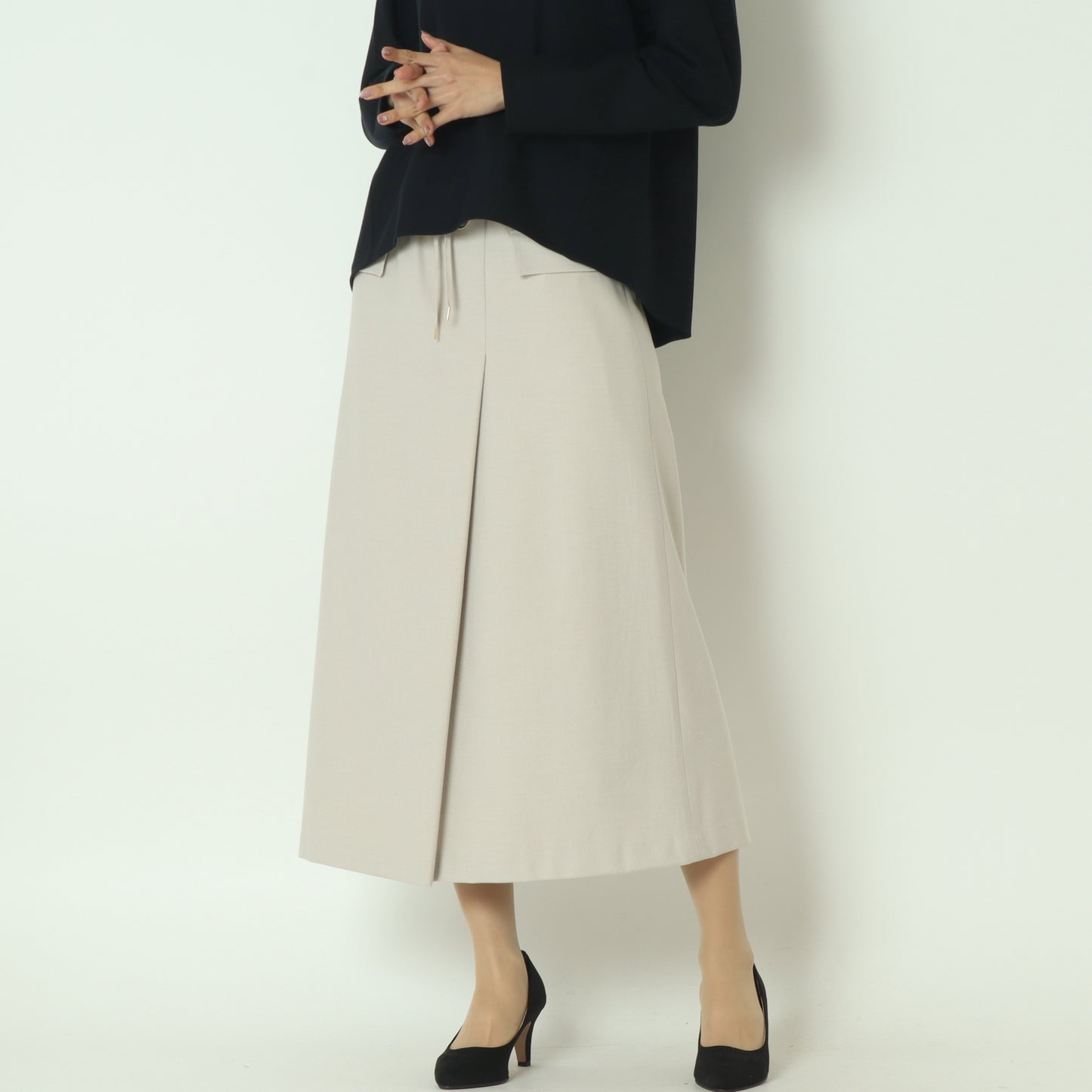 両面微起毛フラップ付タイトスカート  U2287H-25