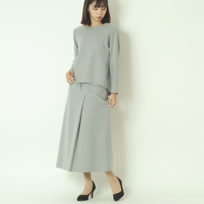 両面微起毛フラップ付タイトスカート  U2287H-25