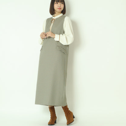 チェックジャンパースカート  U2284H-25