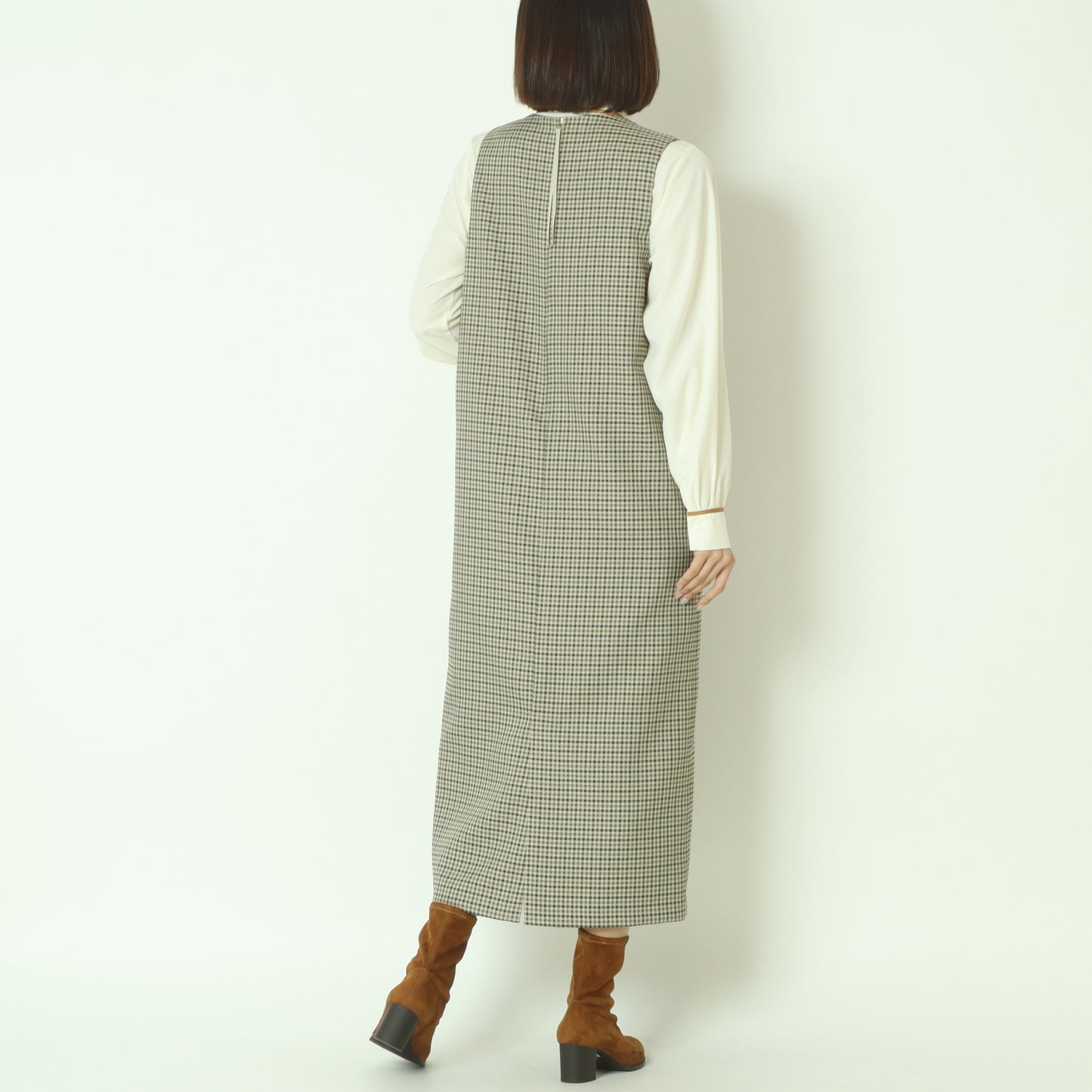 チェックジャンパースカート  U2284H-25