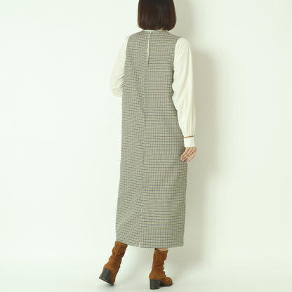 チェックジャンパースカート  U2284H-25