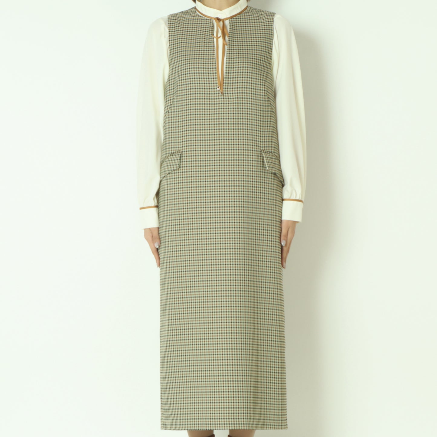 チェックジャンパースカート  U2284H-25