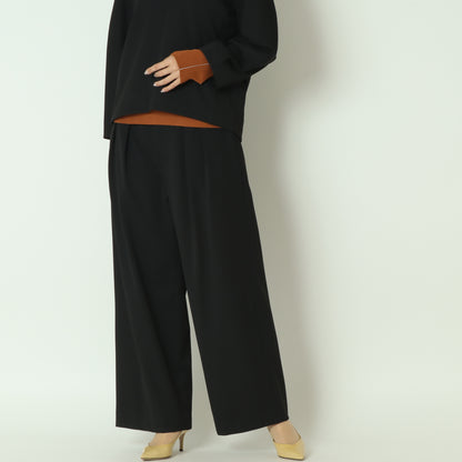 ソフト裏起毛インタックワイドパンツ 4822A-25