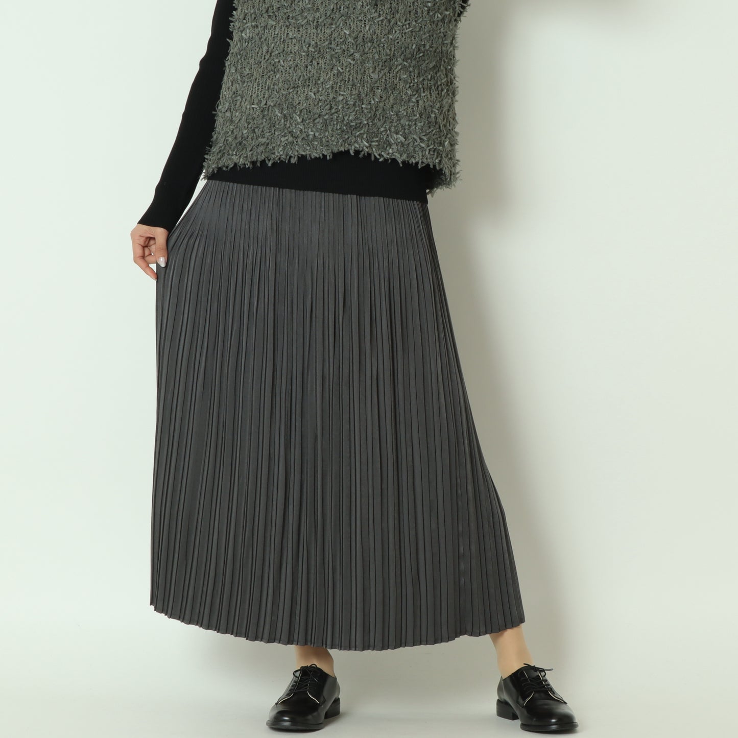 ミックスリンクルプリーツスカート U2278H-25