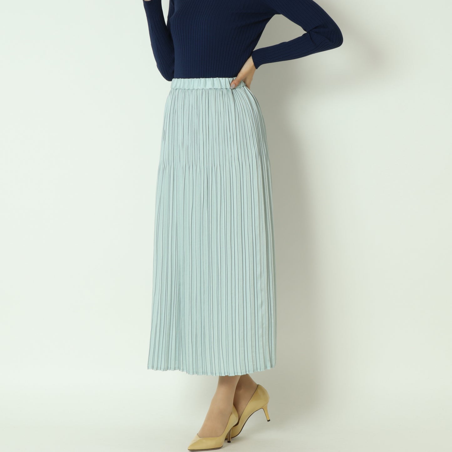 ミックスリンクルプリーツスカート U2278H-25