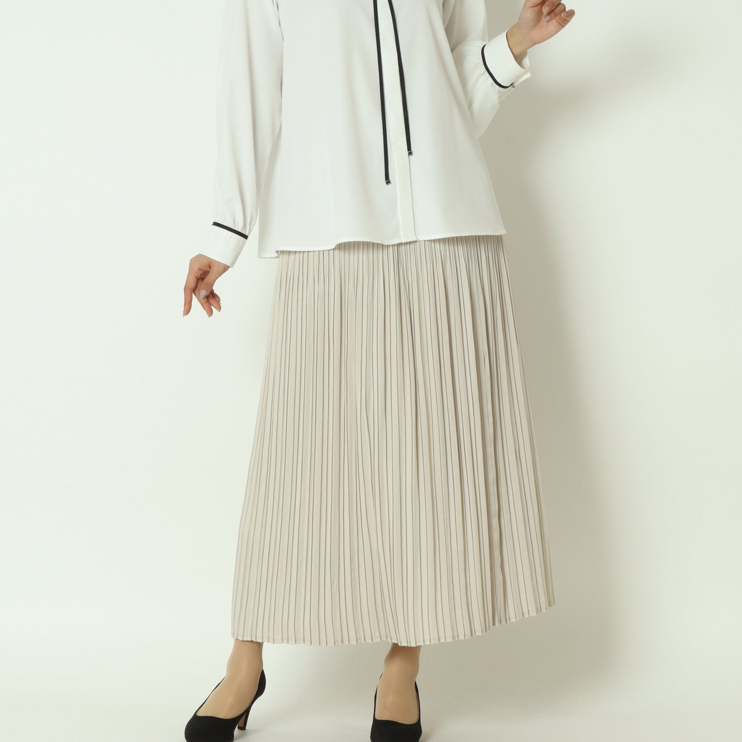 ミックスリンクルプリーツスカート U2278H-25