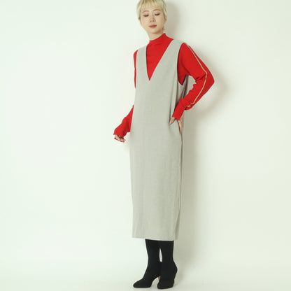 Vネックジャンパースカート U2324H-25