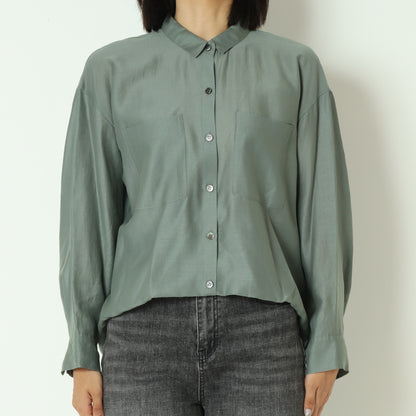 グロッシーシャツブラウス  531406